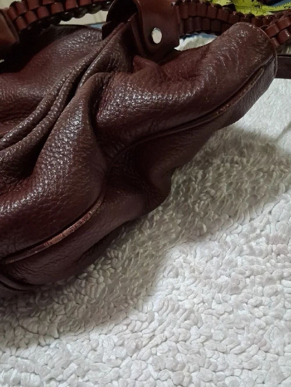 Everyday Woven-Handle Tote in Rich Chestnut Brown